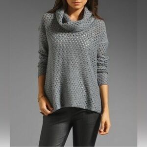 James Perse Light Gray Cowl Neck Sweater